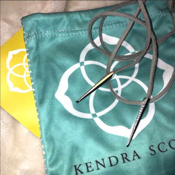 KENRA SCOTT GREY SUEDE LARIAT NECKLACE - Picture 6 of 8